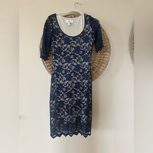Blue lace dress
